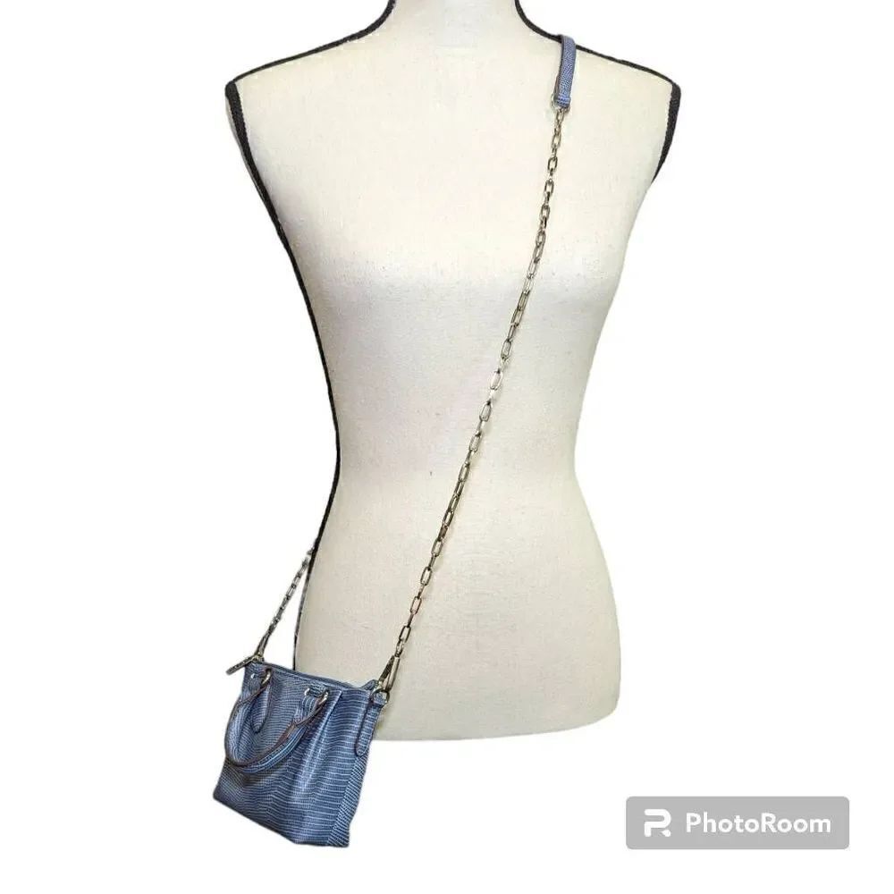 Anne Klein Women's Slate Lizard-Embossed Mini Convertible Satchel - Picture 14 of 14
